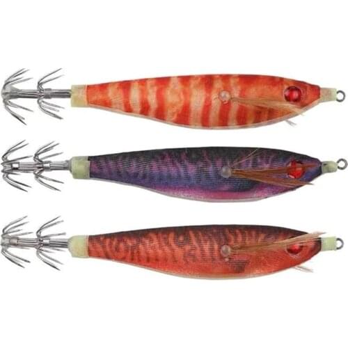 3Pcs Squid Jigs Lure Shrimp Fishing Lure 10cm 10g Octopus Cuttlefish Baits Squid Jig Luminous Bait Pesca Carp Fishing Wobbler