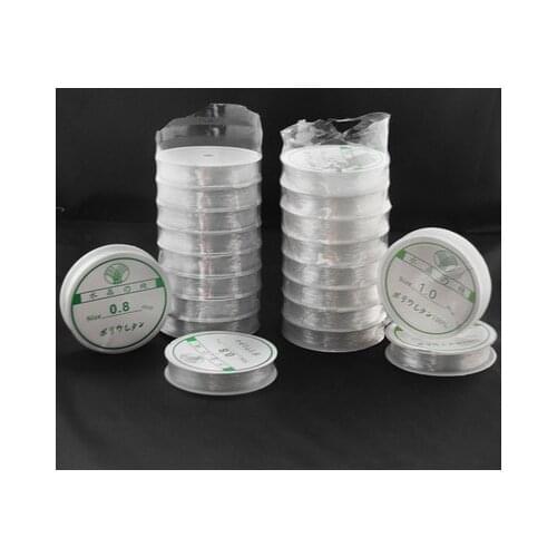 Aclovex 1roll 0.5/0.7/0.8/1mm Crystal Elastic Beading Cord String For Bracelet Nylon Strong Elastic Rope F DIY Jewelry Making