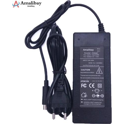 Electric Scooter Charger Adapter 42v 2A EU US for Mijia Pro M365 Ninebot Es1 Es2 Scooter Skateboard Parts Power Charger