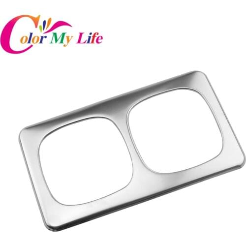 Color My Life Stainless Steel Car Rear Water Cup Decorative Trim Cover Protection Trim Sticker for Nissan Qashqai J11 2015-2017