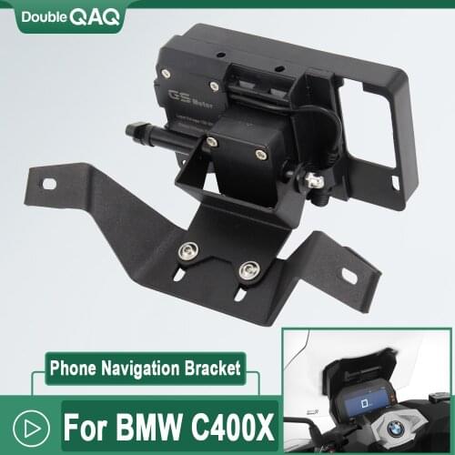 For BMW C400X 2019-2020 Motorcycle GPS Smart Phone Navigation Mount Bracket Adapter Mounting Holder Support equipment rack