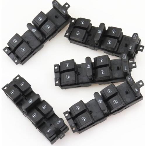 FHAWKEYEQ Qty5 Car Window Glass Electronic Master Control Button Switch For VW Passat B5 Jetta MK4 Golf MK4 1J4959857D 3BD959857