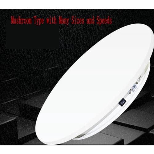 HQ E02 20/25/35/45/60CM Mushroom Type Two Way Electric Rotating Turntable Display Stand Lazy Susan Base for Photography Shooting