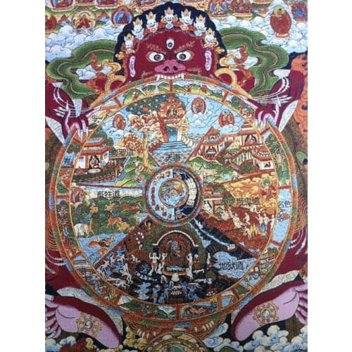 China Tibet Nepal tara hair golden Buddha guanyin exorcism peace wealth thangkas