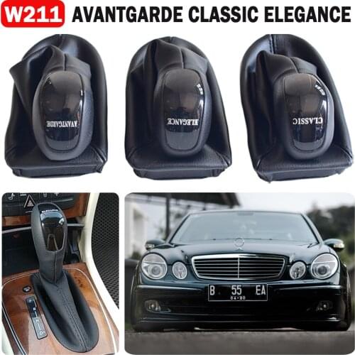 For Mercedes Benz W211 Gear Shift Knob Lever HeadBall Complete Gaiter Boot Leather Cover Case AVANTGARDE CLASSIC ELEGANCE