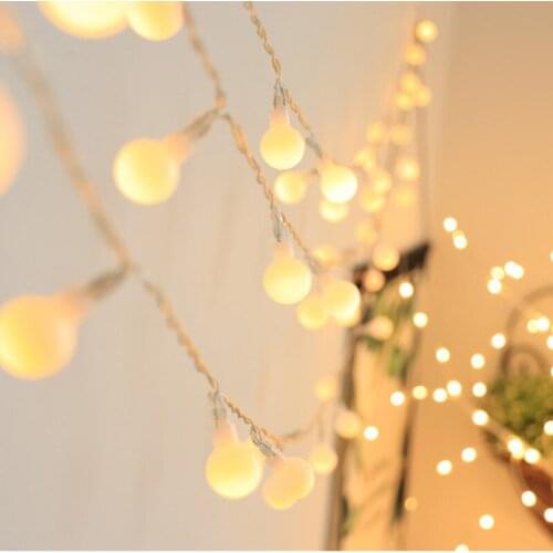 New LED Ball String Lights Christmas Tree Decoration Lights Wedding Home Indoor Decoration Battery Powered Xmas Decoration Light