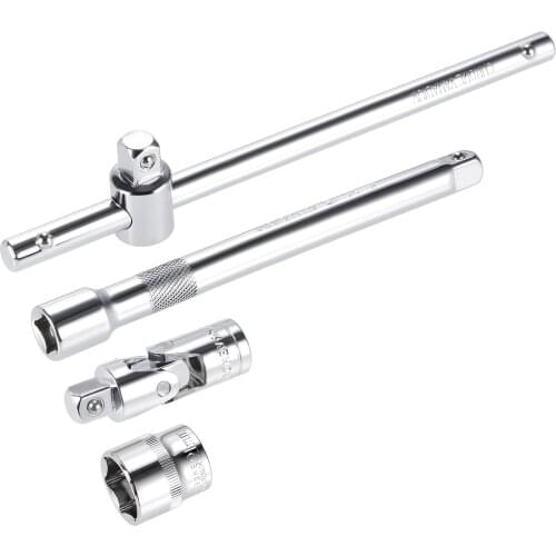 Uxcell 3/8" Drive 21mm Socket 7.5" Sliding Wrench 6" Extension Bar Universal Joint 1 Set