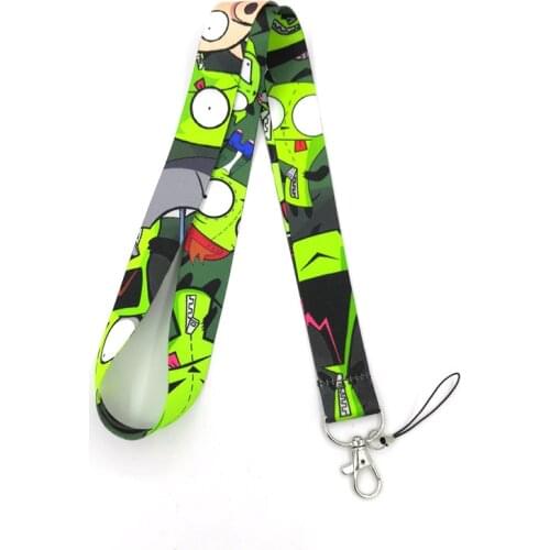 Invader Zim Mobile Phone Rope Lanyard For Key Chain USB ID Nurse Card Badge Holders Neck Strap Keycord Lanyards Webbing Ribbon