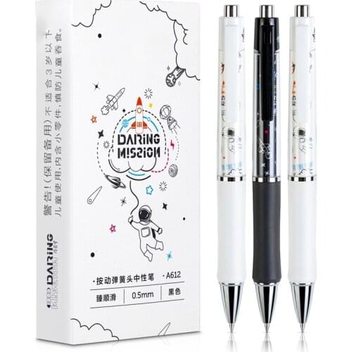 2pcs Retractable Gel Pens Black Color Smooth Writing 0.5mm Gel Ink Pen for Office Writing Supplies Stationery Gel Ink Pens