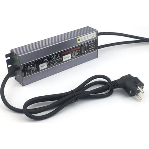 [Seven Neon]High power IP67 waterproof DC12V 150W/DC24V 150W metal switch power adaptor led lighting power transformer+cable