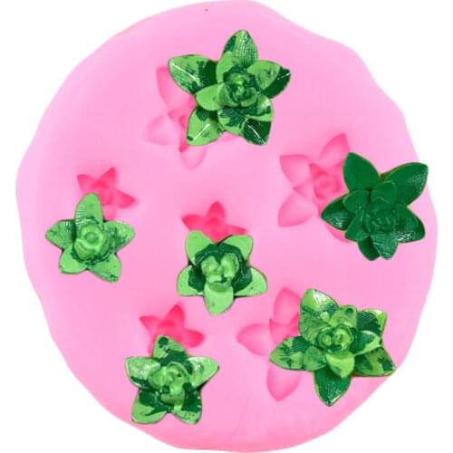 Sugarcraft Succulent Silicone Lace Molds DIY Fondant Cake Decorating Tools Cupcake Topper Candy Polymer Clay Chocolate Moulds