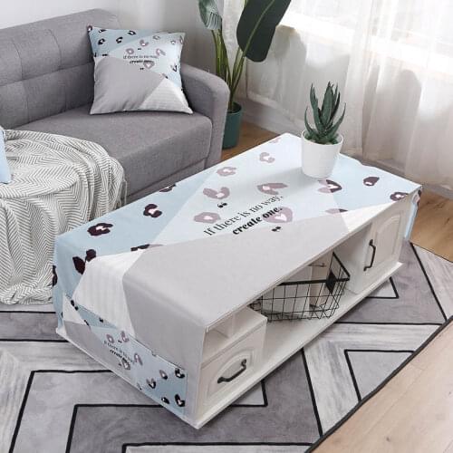 Nordic Super Soft Cozy Cotton Linen TV Cabinet Tea Table Cloth Printed Dust Cover Universal Living Room Restaurant Tables Cloths