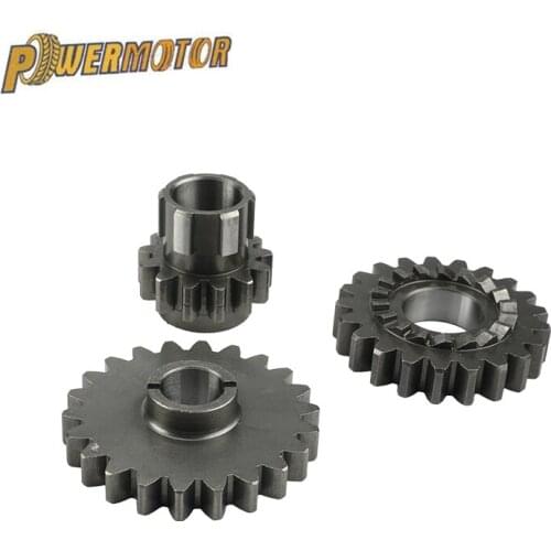 Motorcycle Engine Start Gear Bridge Gear Driven Gear Kit For lifan 150cc LF150 1P56FMJ Horizontal Kick Starter Parts