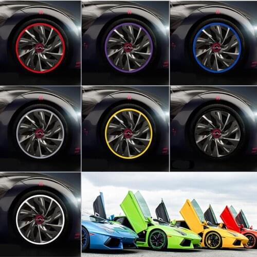 Car Wheel Hub Tire Sticker Strip Wheel Rim Protection Care Cover For Renault Koleos Megane Scenic Fluence Laguna Velsatis