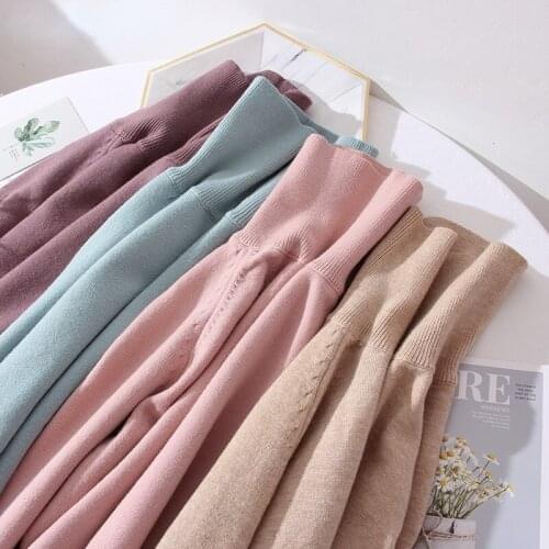 Nowsaa Turtleneck Sweaters for Women Autumn Winter Womens Jumper Knitted Pink Top Korea Cashmere Sweater Turtleneck Pullovers