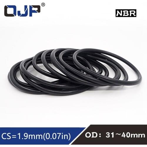 20PC/lot Rubber Ring NBR Sealing O Ring CS1.9mm OD31/32/33/34/35/36/38/40mm O-Ring Seal Gaskets Oil Oring Washer