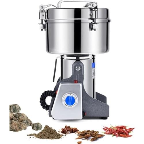 High Speed Spices Cereals Crusher Coffee Dry Food Grinder Mill Grinding Machine Grains Herbal Powder Miller 2500g