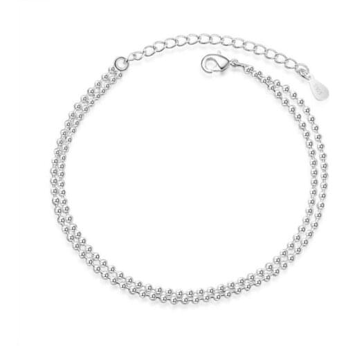 Everoyal New Arrival Female Silver 925 Anklets Jewelry Women Fashion Silver Bracelet For Girls Accessories Lover Valentine' Day