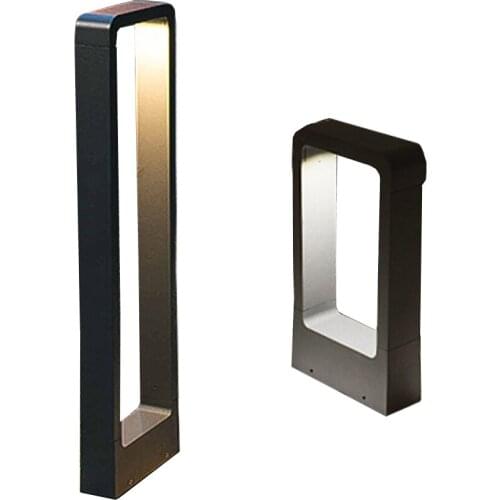 Outdoor Garden Pillar Light Villa Courtyard Pathway Landscape Bollards Lights 10W COB LED Waterproof Modern Aluminum Lawn Light