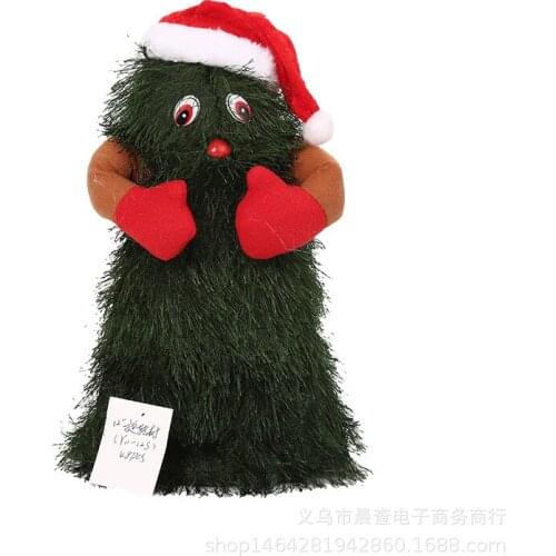 12 Inch Christmas Singing And Dancing Electric Toy Electric Plush Toy Music Rotating Dancing Tree Christmas Decoration Supplies