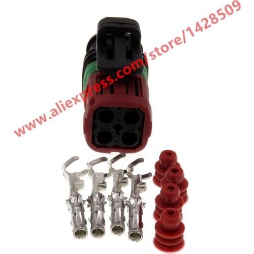 20 Sets 4 Pin Fuel Injector Plug Oxygen Sensor Connector For Cars Excavator 1337352-1