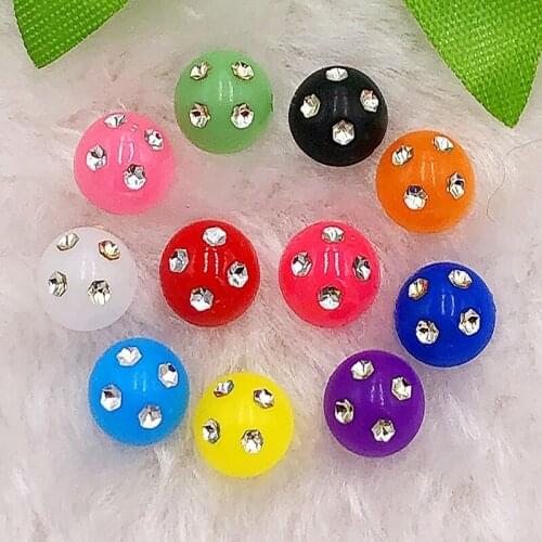 80PCS10mm Round Rhinestone Resin Flatback Rhinestone Scrapbook Crafts