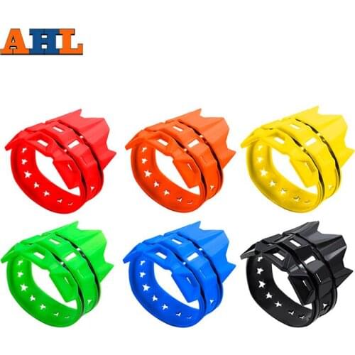 AHL Universal 6 Color Motorcycle Exhaust Muffler Tail Pipe Shield Protector Guard Silicone Adjustable Size For YAMAHA For Honda