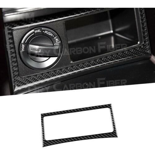 Carbon Fiber Car Four-Wheel Drive Switch Panel Trim Frame Cover Sticker For Toyota Land Cruiser Prado 2010-2018 Accessories
