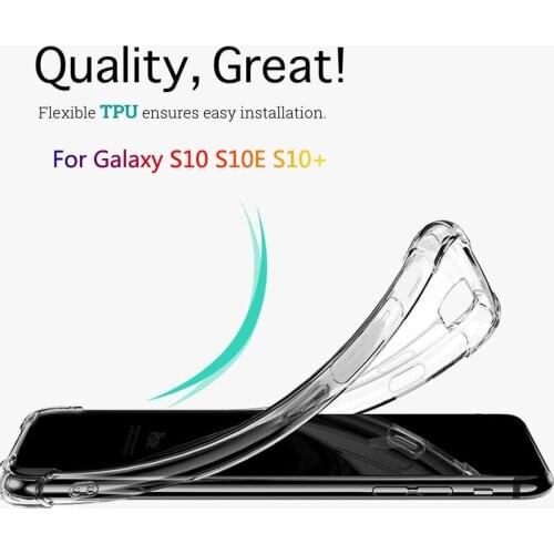TPU Case for Samsung Galaxy S10 S10Plus S10 E S8 S8Plus Case Soft Silicone Shockproof Soft Case for Galaxy Protection Cover Case