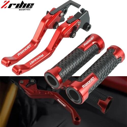 For R 1200ST R1200 ST Motorcycle Accessories CNC Brake Clutch Levers Handlebar Grip Handle Hand Grips for BMW R1200ST 2005-2008