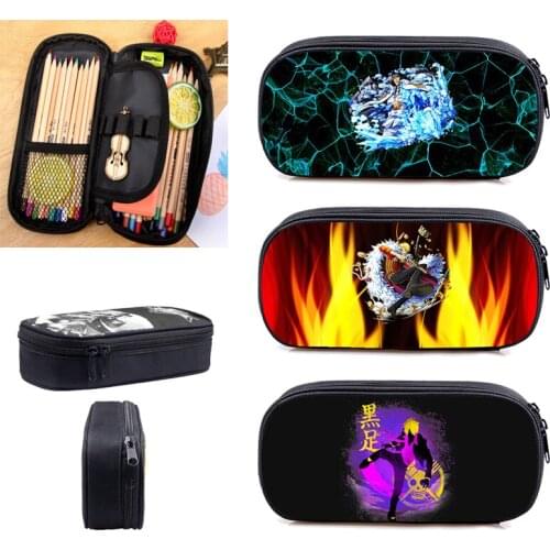 Hot Sale 3D Printed Japan Anime One Piece Pencil Case Student Pen Bag Pencil Box Stationery Storage Bag Women Cosmetic Bag Pouch