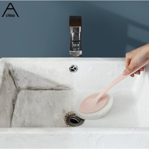 Bathroom Sponge Brush Long Handle Wall Cleaning Brush Bathtub Floor Tile Kitchen Toilet Bathroom Cleaning Tool Accessory