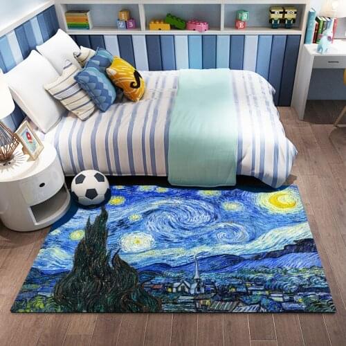 Crystal velvet 3D printed childrens bedroom crawl cartoon carpet home cartoon carpet