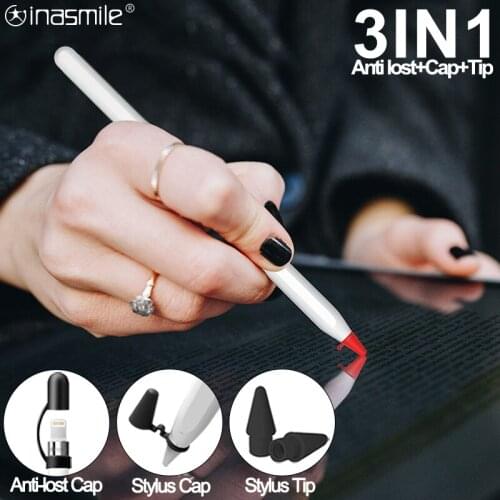 3 in 1 Stylus cap Stylus Tib Anti lost Stylus Cap Compatible For Apple Stylus pen 1 Spare Nip Replacement For Apple Pencil 1 2