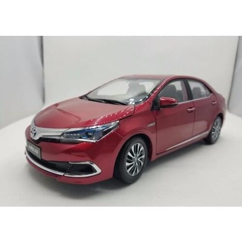 1:18 Diecast Model for Toyota Corolla Hybrid 2015 Red Alloy Toy Car Miniature Collection Gifts