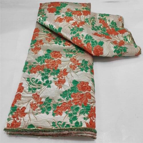 Fashion African Jacquard fabric Women Dress Brocade Cloth Floral Damask Material Nigerian Flower Africaine Dentelle Tissu DJB17