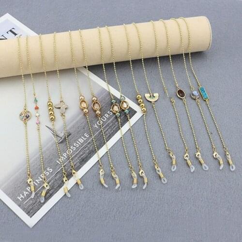 Fashion Sunglasses Masking Chains for Women Rainbow Crystal Eyeglasses Chains Lanyard Glass 2021 New Fashion Jewelry Wholesale