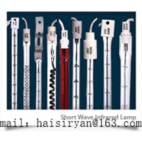 Carbon fiber heating lamps with gold coated