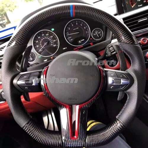 Customize Carbon Fiber Steering Wheel For BMW F87 M2 F80 M3 F82 M4 M5 F12 F13 M6 F85 X5 M F86 F33 X6 M F30 M Sport