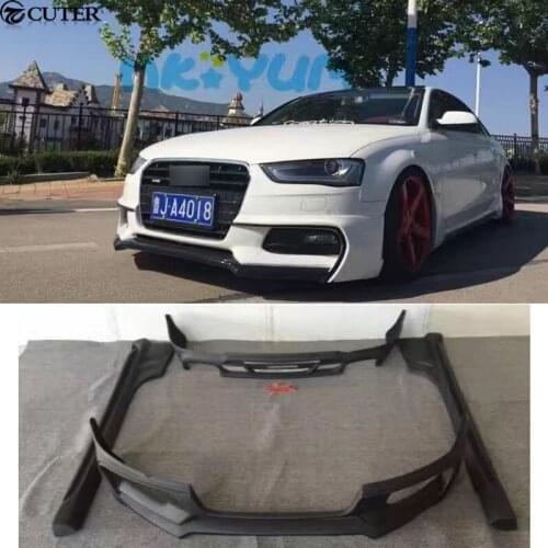 A4 B9 unpainted WD style Car body kit PP auto front bumper side skirts Rear diffuser for Audi A4 B9 WALD body kit 13-15