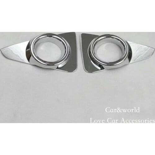 For Toyota RAV4 RAV 4 2016 2017 Front Fog Lights Lamp Cover Trim Front Foglight Cover Frame Protector ABS Chrome Car Accessories