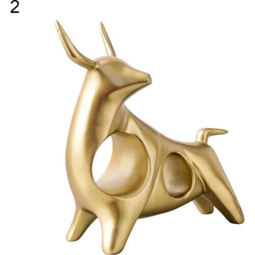 Ox Shape Resin Crafts Fortune Luck Desktop Ornaments Home Decor New Year Gift
