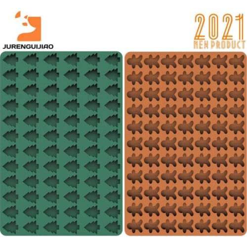 Silicone Mold Christmas Tree Gingerbread Man Mold Ornament Mold Cake Biscuit Chocolate Candy Kitchen Cake Baking Accessories