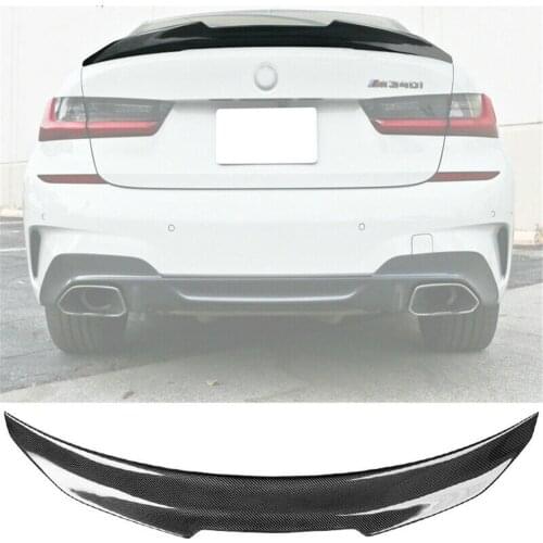 PSM Style Carbon Fiber Rear Trunk Wing Spoiler Visor Boot Top Lip Lid Retrofit For BMW G20 G28 Sedan 320i G80 M3 2019-2021 2020
