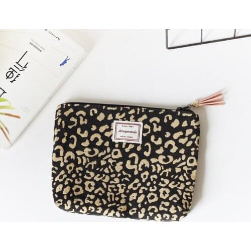 Fashion Leopard Cosmetic Bags Women Travel Toiletry Bag Necesserie Storage Pouch Female Cosmetic Organizer Bag Beauty Pouch