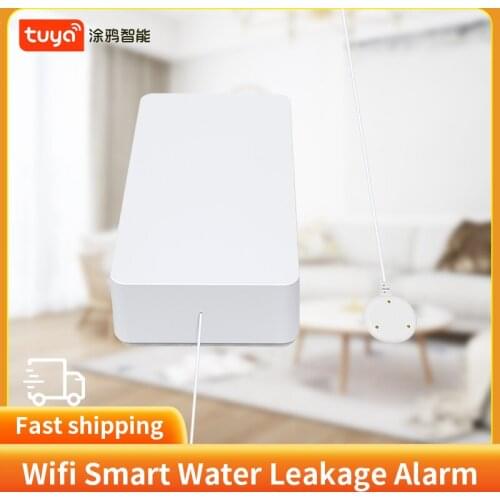 Tuya Smart Wifi Water Lekkage Alarm Onafhankelijke Waterlek Sensor Detector Tuya Flood Alert Overloop Alarmsysteem