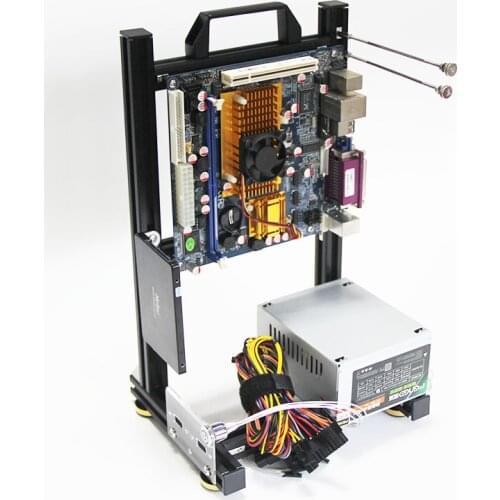 Open all-aluminum rack ATX MATX ITX diy case rack vertical bare case portable support water cooling full open heat dissipation