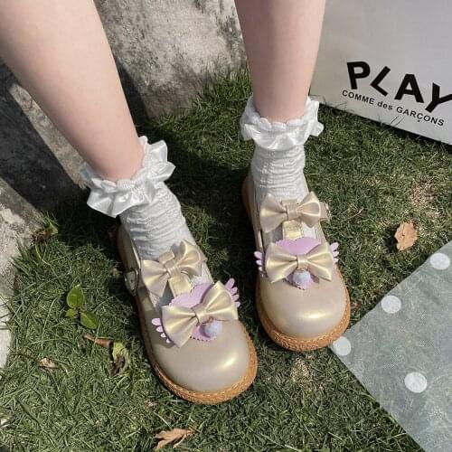 Japanese Lolita Shoes Girl Cute Sweetheart Loli Shoes Student Pu Kawaii Anime Cosplay Jk Uniform Gothic Black Red Harajuku Retro