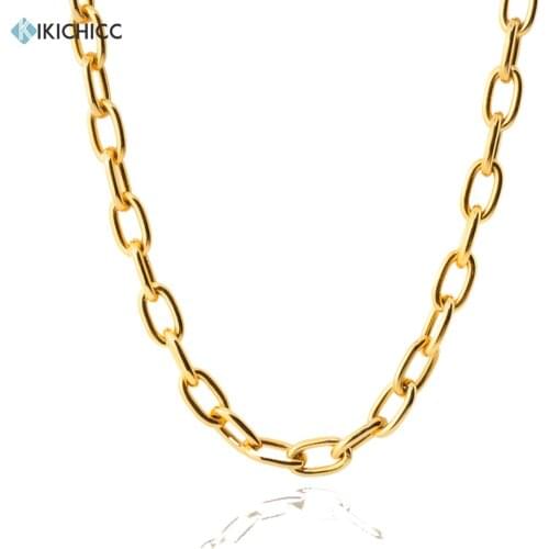 KIKICHICC 925 Sterling Silver Gold 5mm Horoscope Chain Women Choker Necklace 2021 Wedding Rock Punk Chain Thick Jewlery