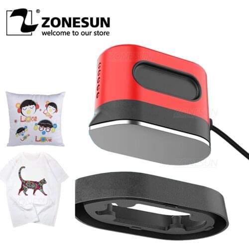 ZONESUN Mini Portable Heat Press DIY Machine Sublimation Digital Transfer Printing Machine For T-shirts Shoes Transfer Ironing